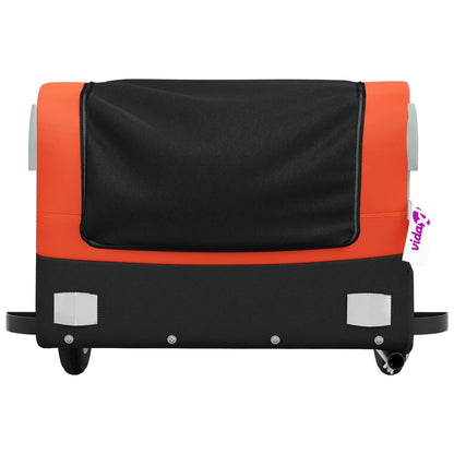 Bike Trailer Black and Orange 30 kg Iron