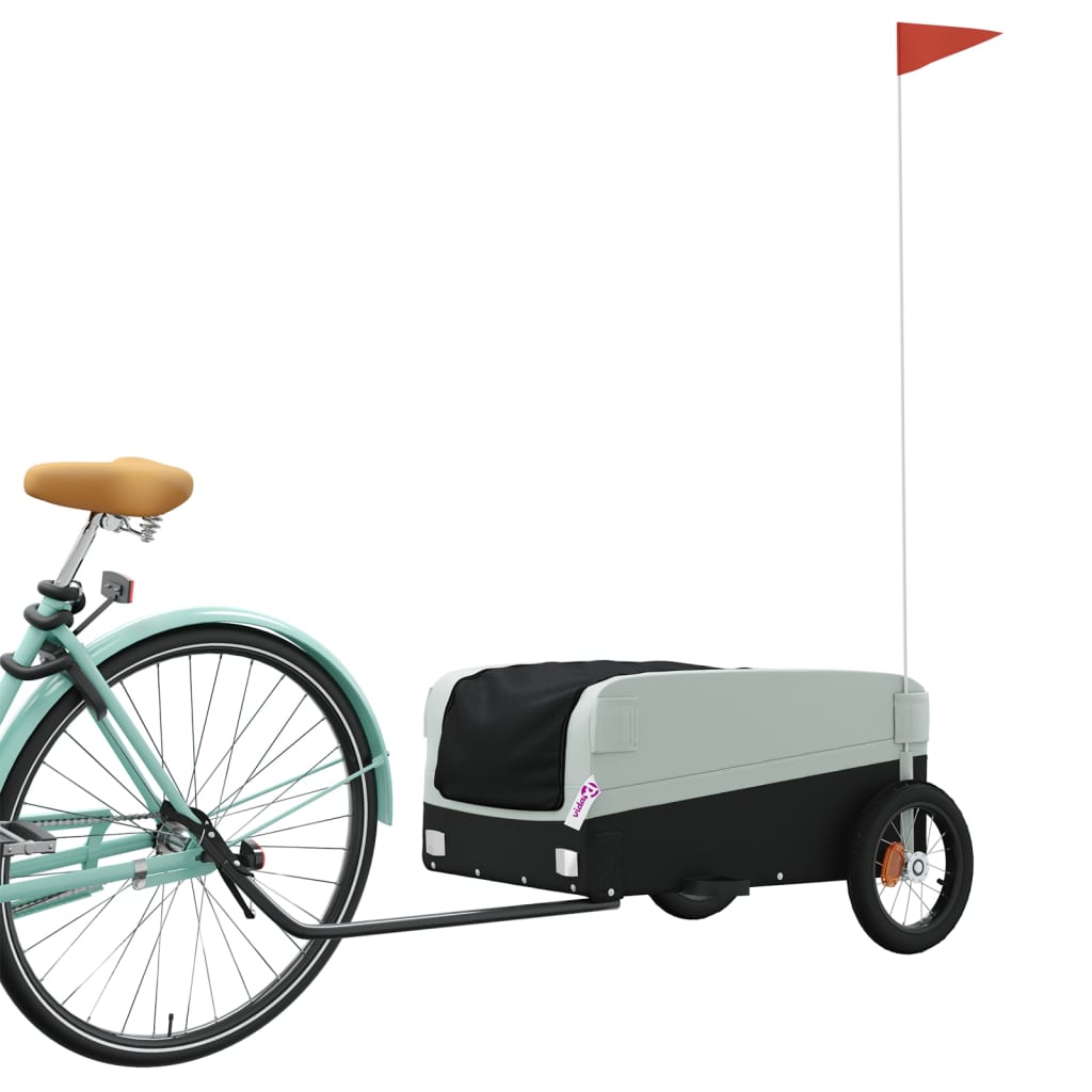 Bike Trailer Black and Grey 30 kg Iron