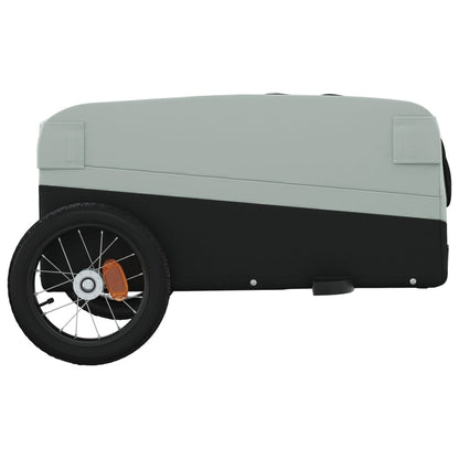 Bike Trailer Black and Grey 30 kg Iron