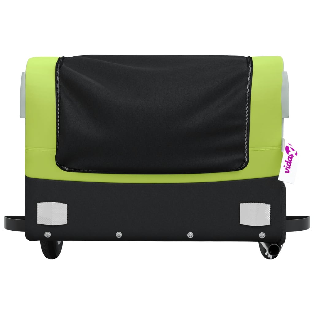 Bike Trailer Black and Green 30 kg Iron