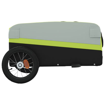 Bike Trailer Black and Green 30 kg Iron