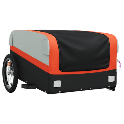 Bike Trailer Black and Orange 45 kg Iron