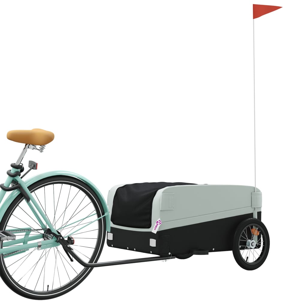 Bike Trailer Black and Grey 45 kg Iron