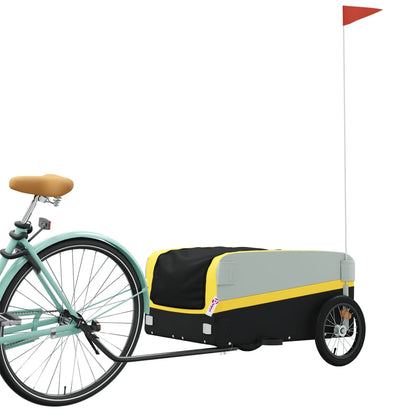 Bike Trailer Black and Yellow 45 kg Iron