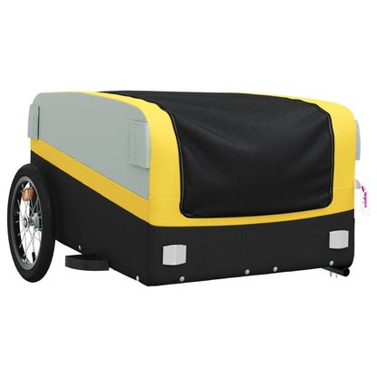 Bike Trailer Black and Yellow 45 kg Iron