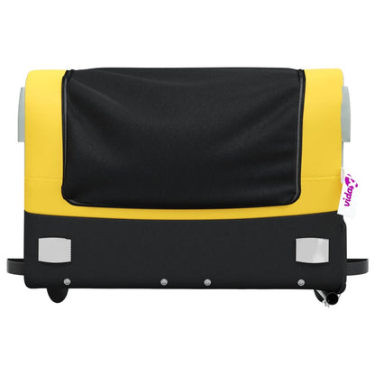 Bike Trailer Black and Yellow 45 kg Iron