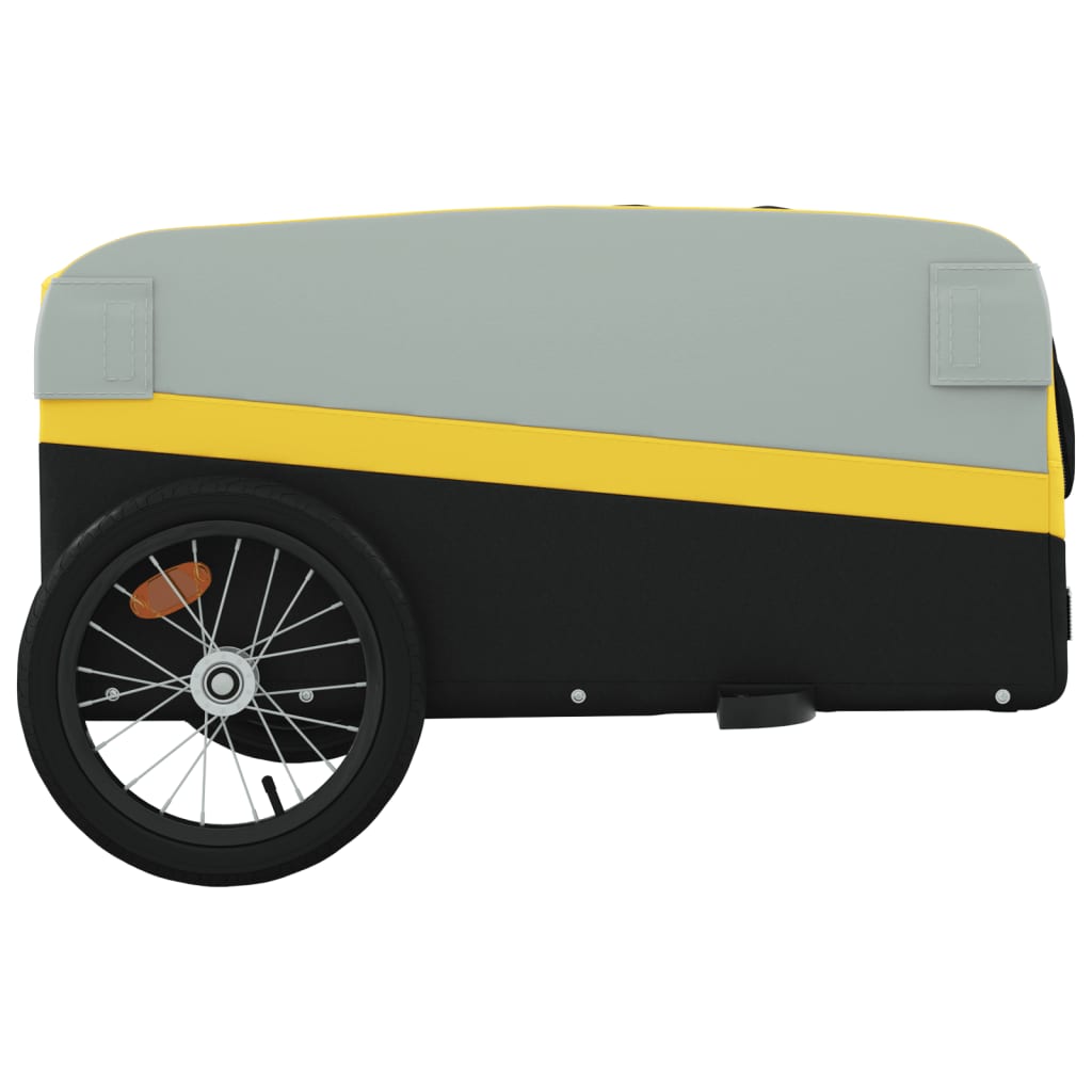 Bike Trailer Black and Yellow 45 kg Iron