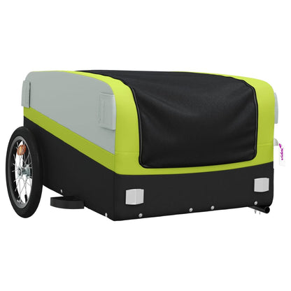 Bike Trailer Black and Green 45 kg Iron