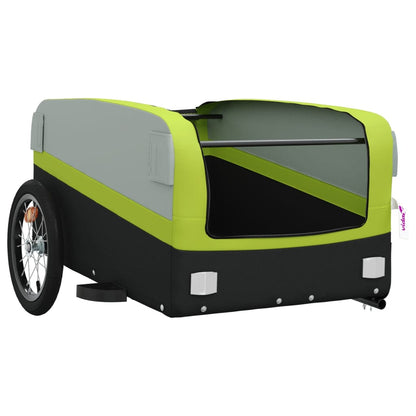 Bike Trailer Black and Green 45 kg Iron