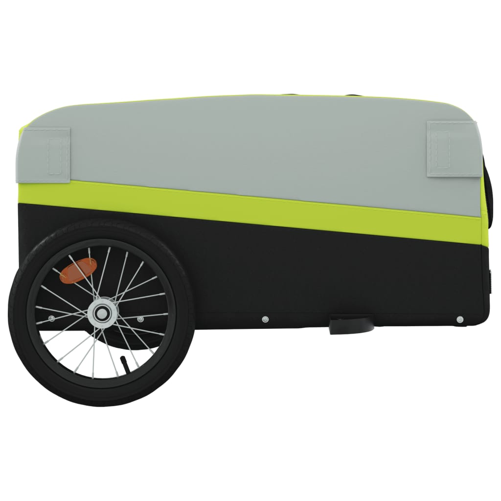 Bike Trailer Black and Green 45 kg Iron