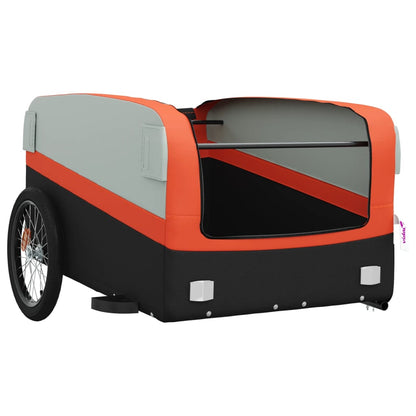 Bike Trailer Black and Orange 45 kg Iron