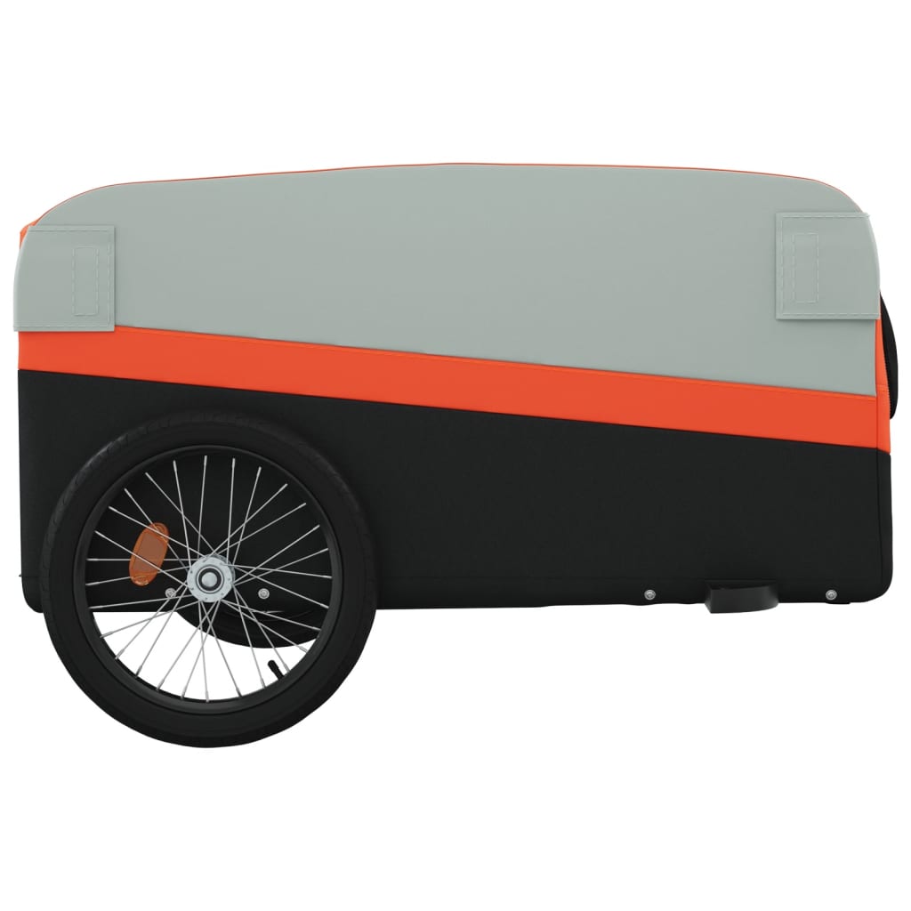 Bike Trailer Black and Orange 45 kg Iron