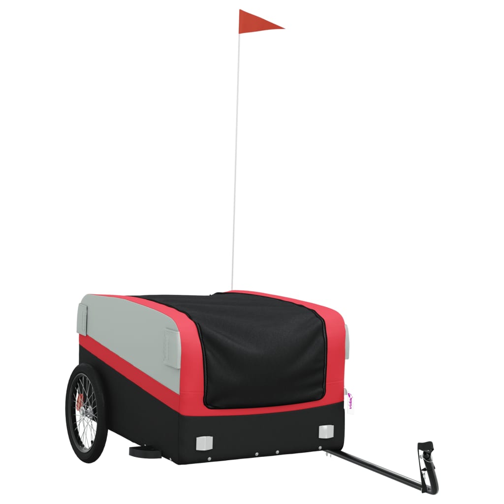 Bike Trailer Black and Red 45 kg Iron