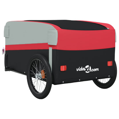 Bike Trailer Black and Red 45 kg Iron