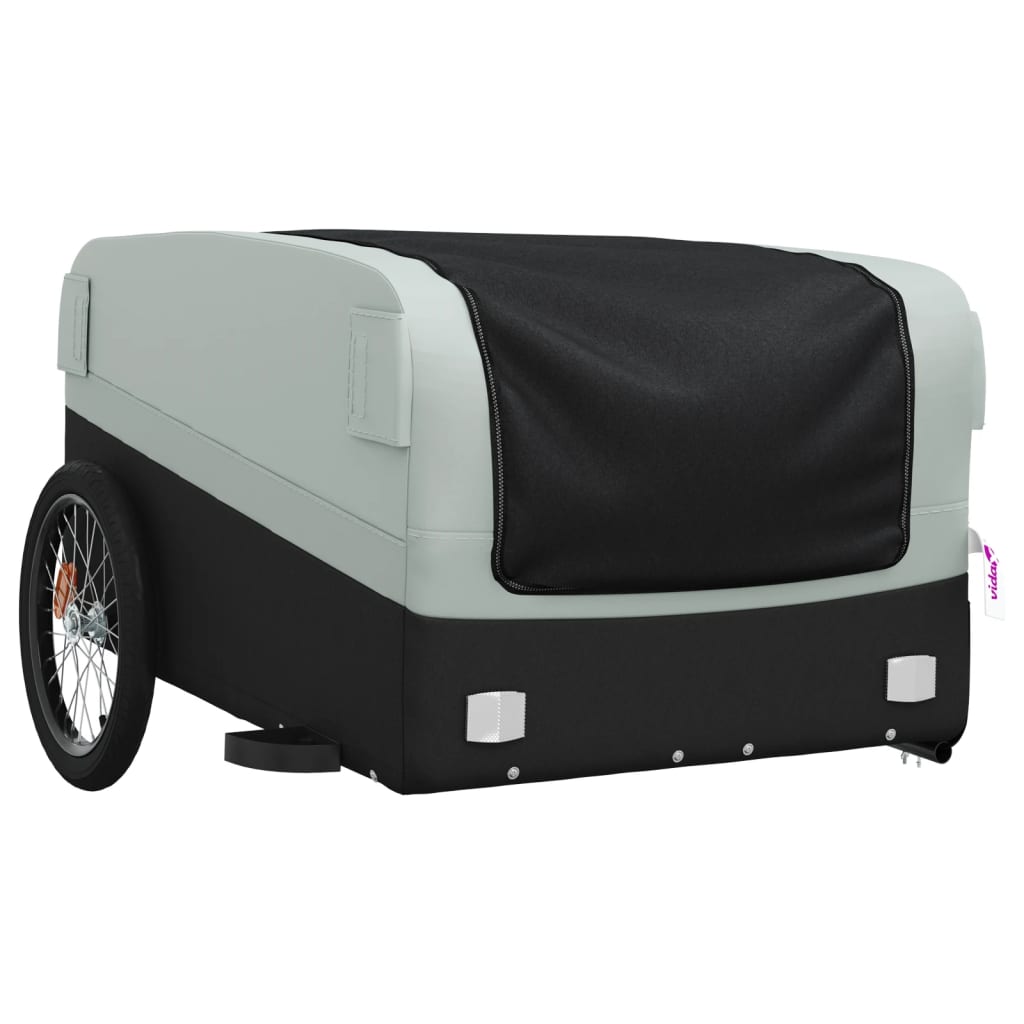 Bike Trailer Black and Grey 45 kg Iron