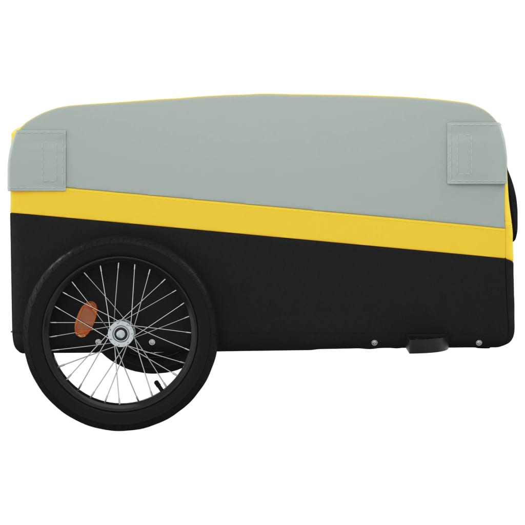 Bike Trailer Black and Yellow 45 kg Iron