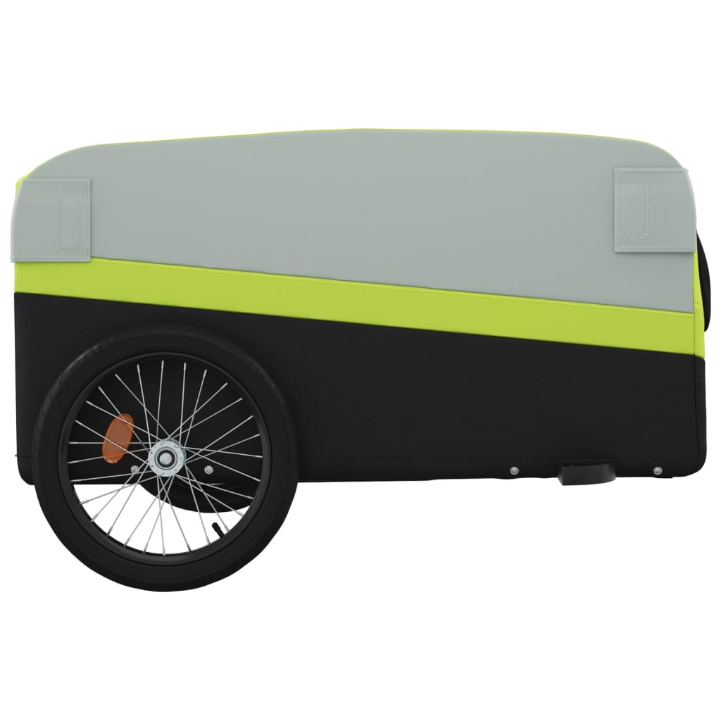 Bike Trailer Black and Green 45 kg Iron