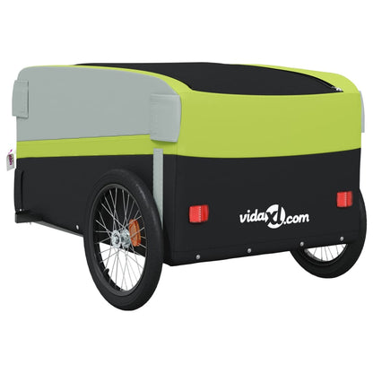 Bike Trailer Black and Green 45 kg Iron