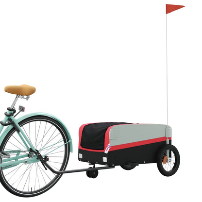 Bike Trailer Black and Red 30 kg Iron