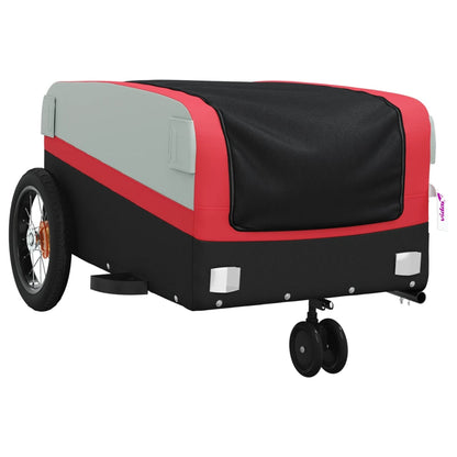 Bike Trailer Black and Red 30 kg Iron