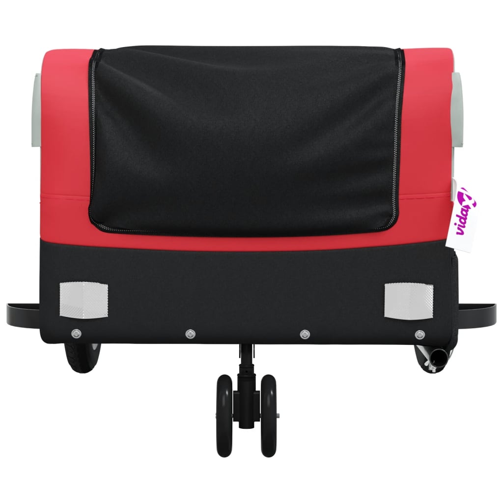 Bike Trailer Black and Red 30 kg Iron