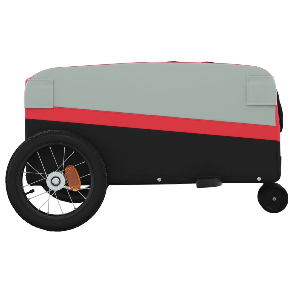 Bike Trailer Black and Red 30 kg Iron