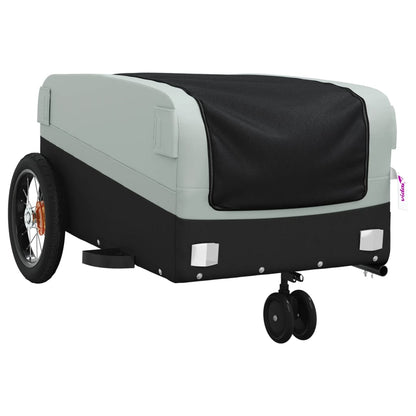 Bike Trailer Black and Grey 30 kg Iron