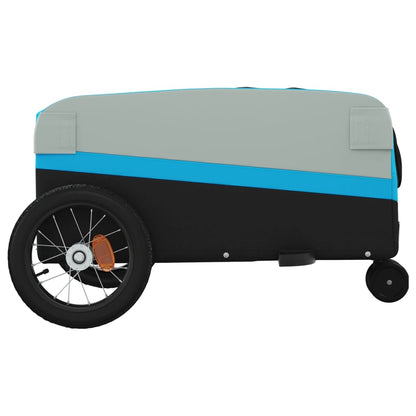 Bike Trailer Black and Blue 30 kg Iron