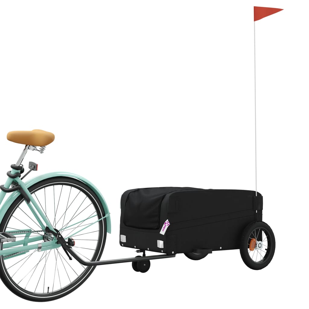 Bike Trailer Black 30 kg Iron