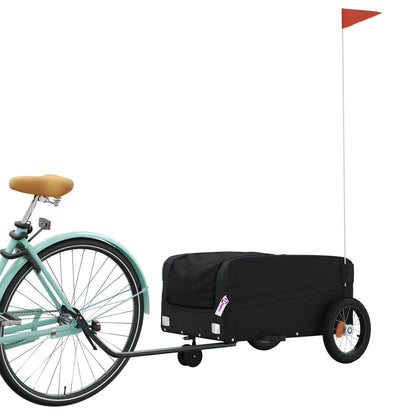 Bike Trailer Black 30 kg Iron