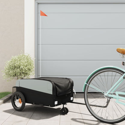 Bike Trailer Black 30 kg Iron