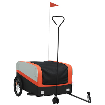 Bike Trailer Black and Orange 45 kg Iron