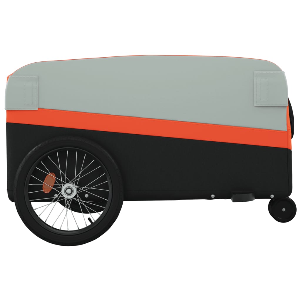 Bike Trailer Black and Orange 45 kg Iron