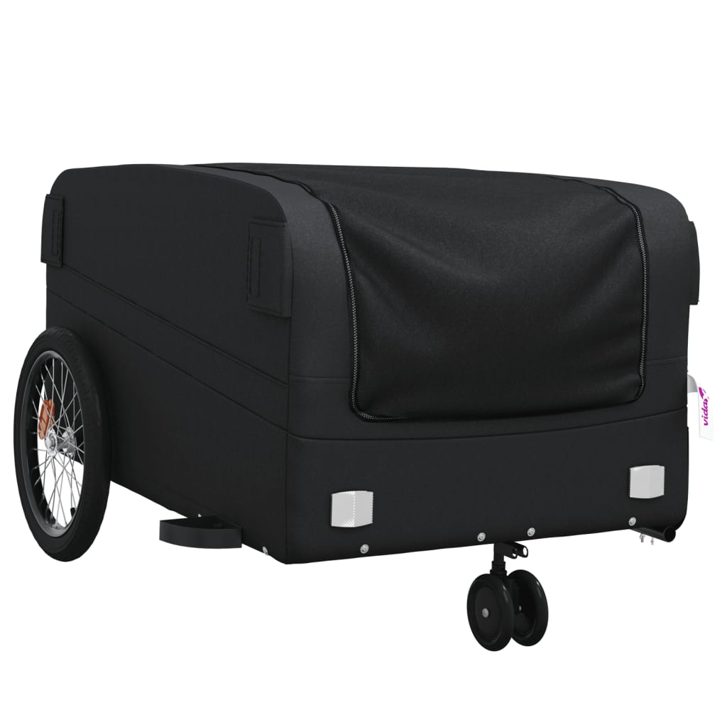 Bike Trailer Black 45 kg Iron