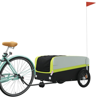 Bike Trailer Black and Green 45 kg Iron