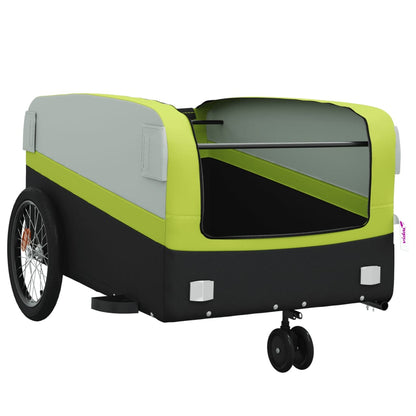 Bike Trailer Black and Green 45 kg Iron