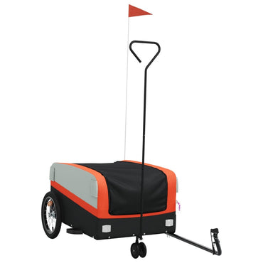 Bike Trailer Black and Orange 45 kg Iron