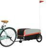 Bike Trailer Black and Orange 99.2 lb Iron