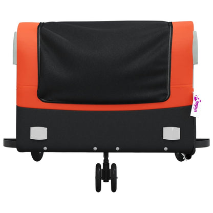 Bike Trailer Black and Orange 45 kg Iron