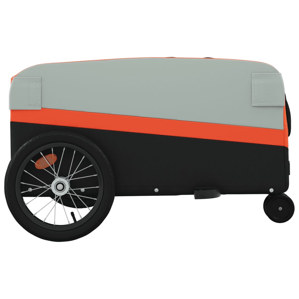 Bike Trailer Black and Orange 45 kg Iron