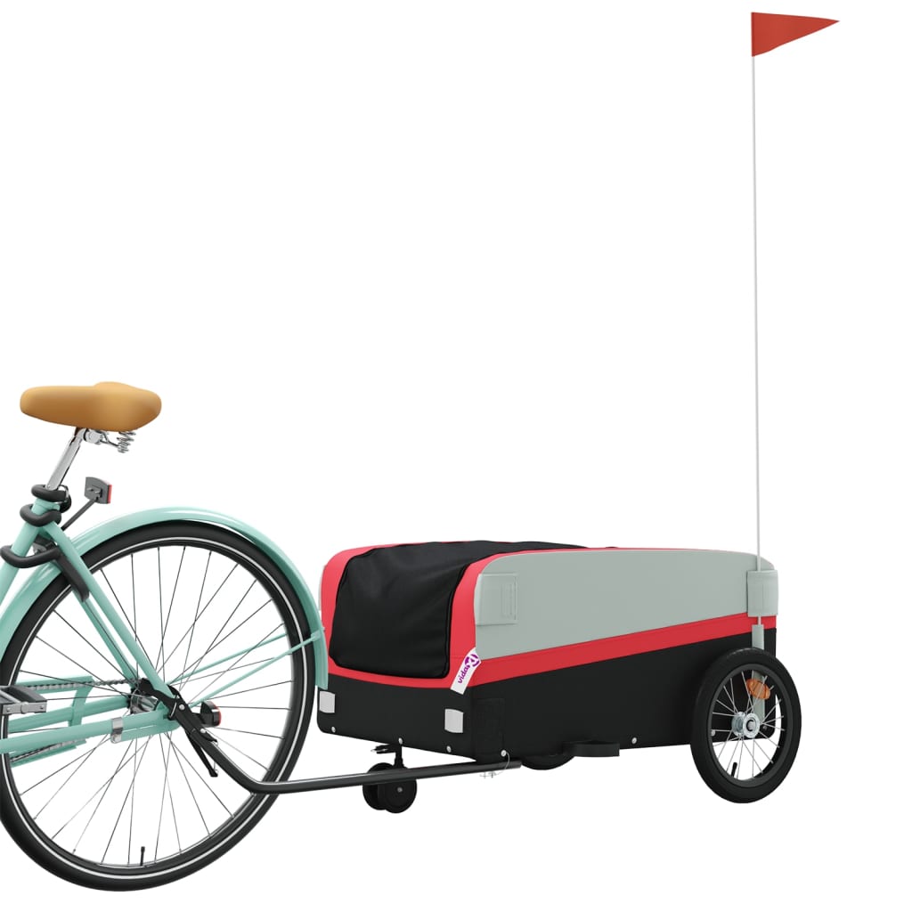 Bike Trailer Black and Red 45 kg Iron