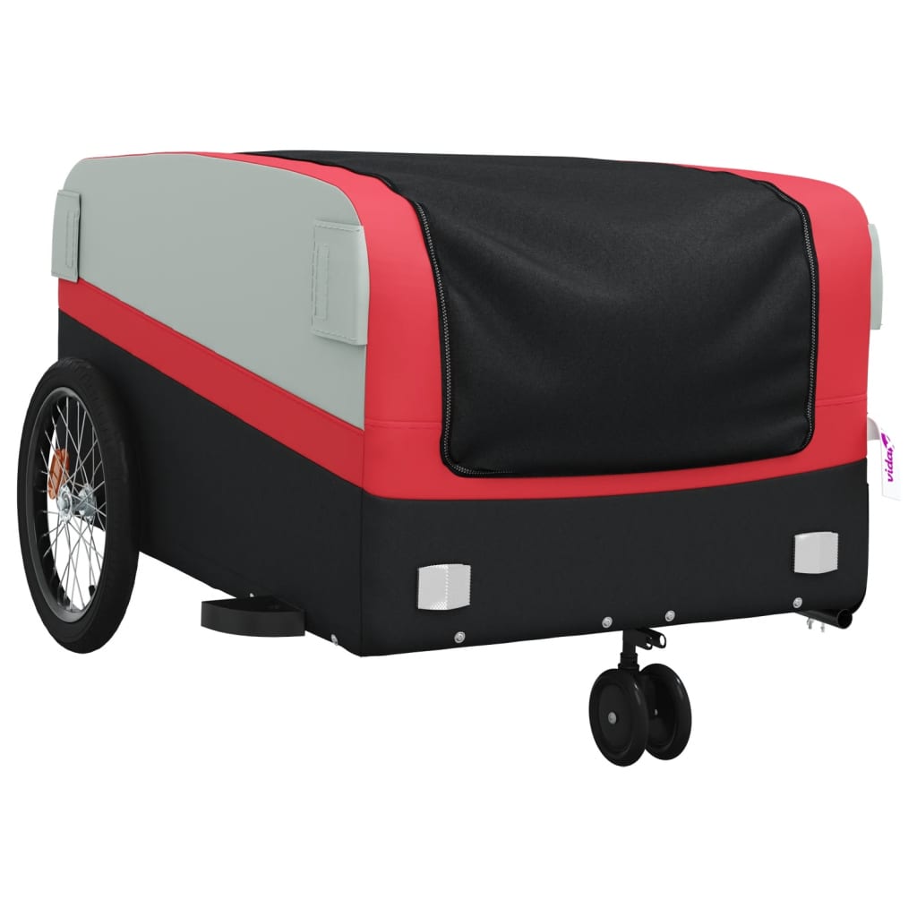 Bike Trailer Black and Red 45 kg Iron