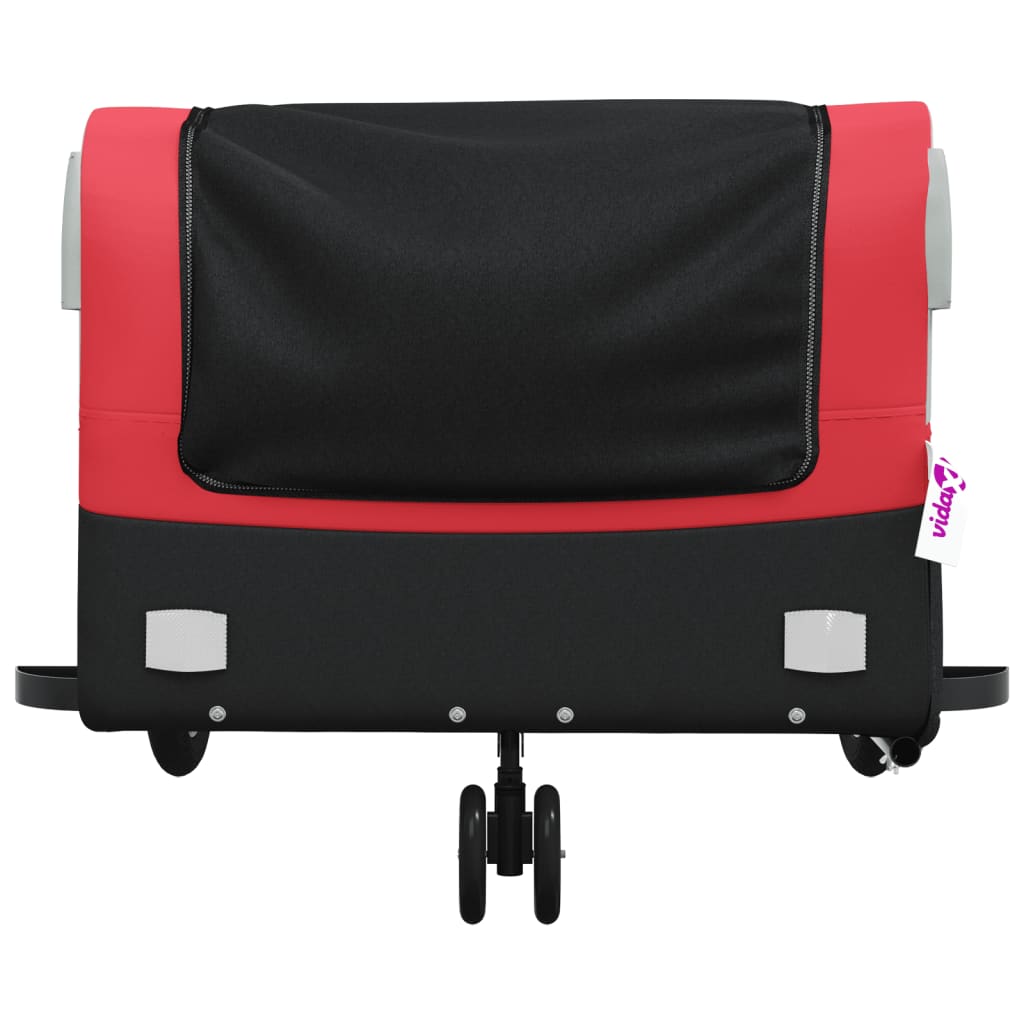 Bike Trailer Black and Red 45 kg Iron