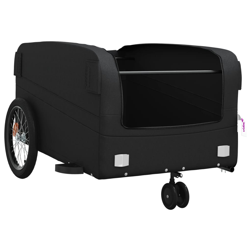 Bike Trailer Black 45 kg Iron