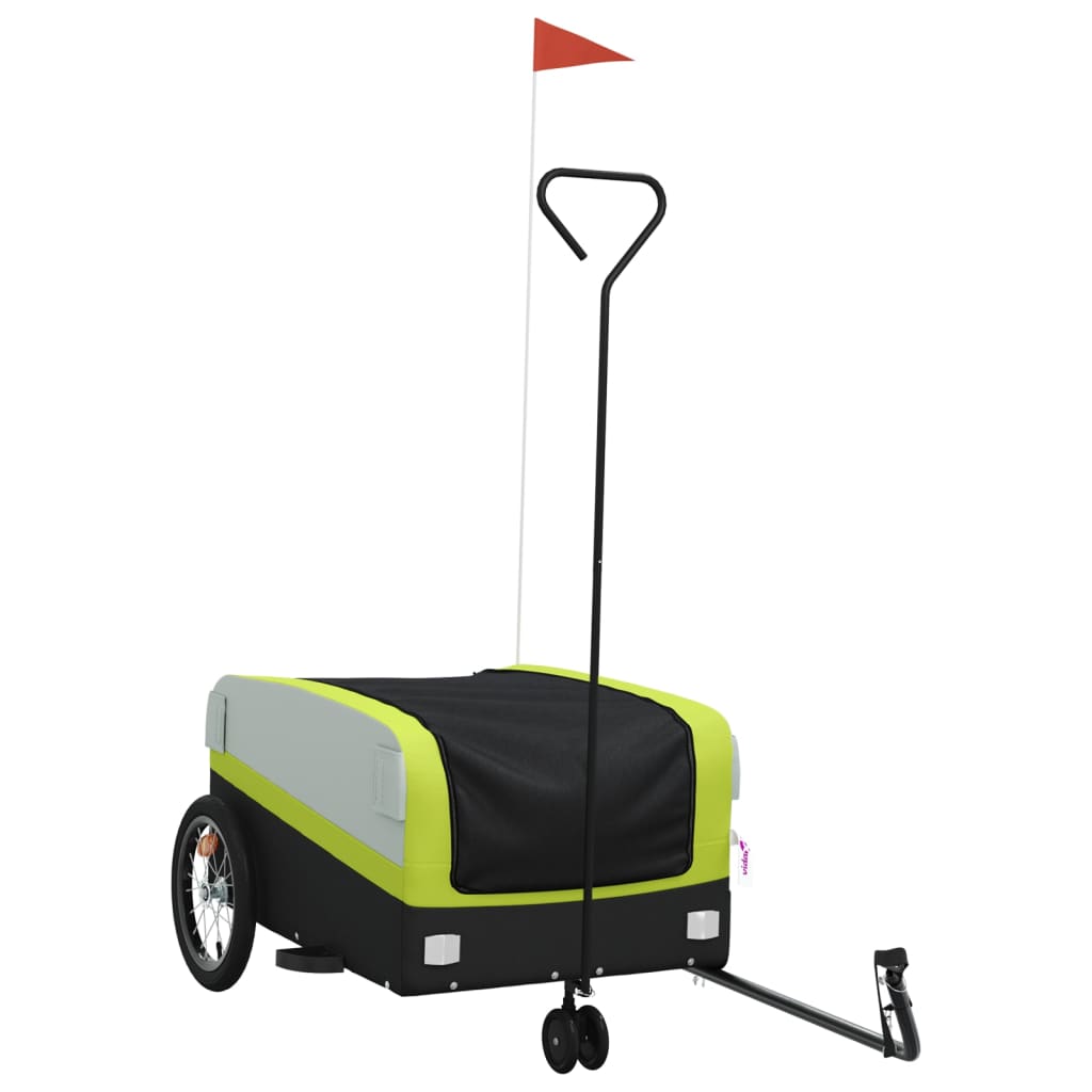 Bike Trailer Black and Green 45 kg Iron