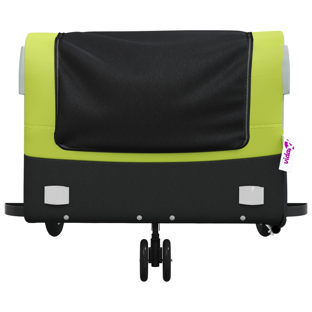 Bike Trailer Black and Green 45 kg Iron