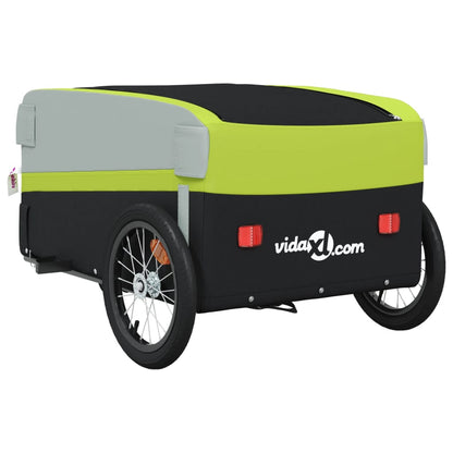 Bike Trailer Black and Green 45 kg Iron