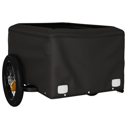 Bike Trailer Black and Orange 30 kg Iron