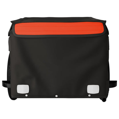 Bike Trailer Black and Orange 30 kg Iron