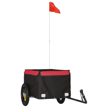 Bike Trailer Black and Red 30 kg Iron